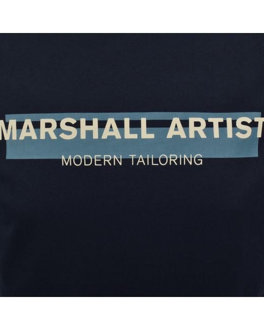 Marshall Artist Blue Seafield Logo T Shirt for men