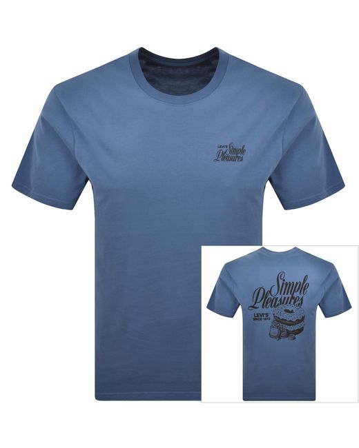Levi's Blue Plain T Shirt for men