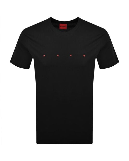 HUGO Black Dorosi T Shirt for men