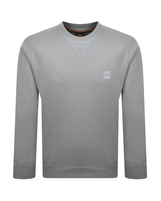 Boss Gray Boss Westart 1 Sweatshirt Open for men