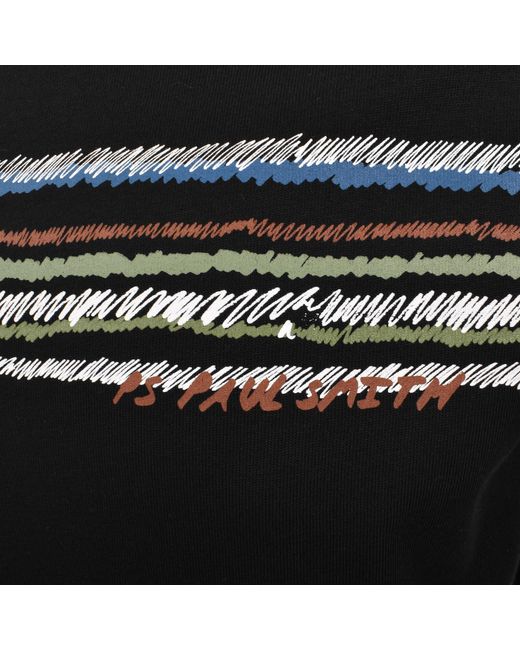 Paul Smith Black Striped Regular Fit T Shirt for men