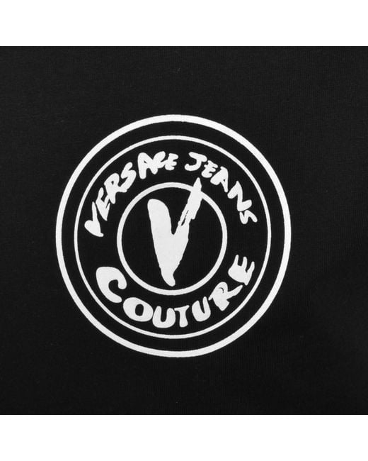 Versace Jeans Black Couture Logo T Shirt for men