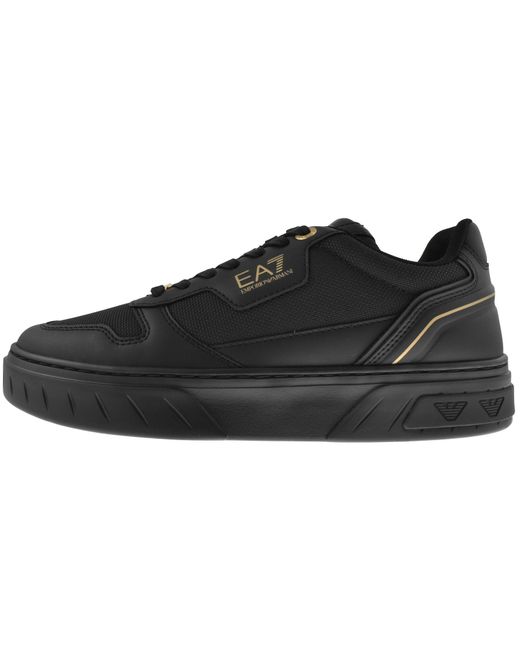 EA7 Black Emporio Armani Logo Trainers for men