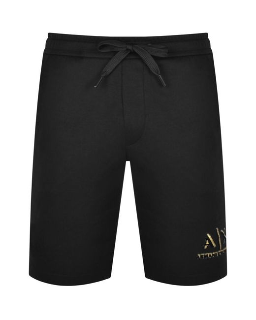 Armani Exchange Black Jersey Shorts for men