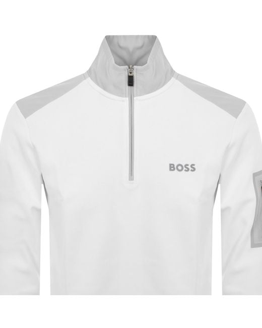 Boss White Boss Sweat 1 Half Zip Sweatshirt for men