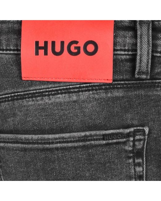 HUGO Gray 734 Extra Slim Fit Jeans for men