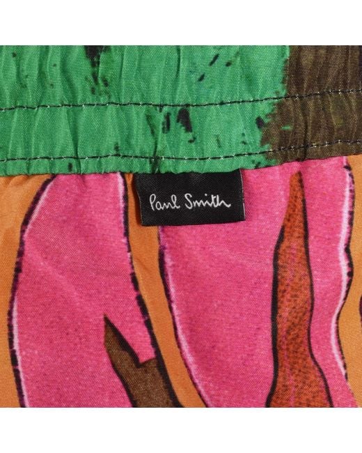 Paul Smith Red River Collage Swim Shorts for men