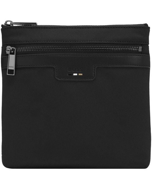 BOSS BUSINESS Black Boss Ray Envelope Bag for men