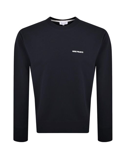 Norse Projects Blue Arne Relaxed Logo Sweatshirt for men
