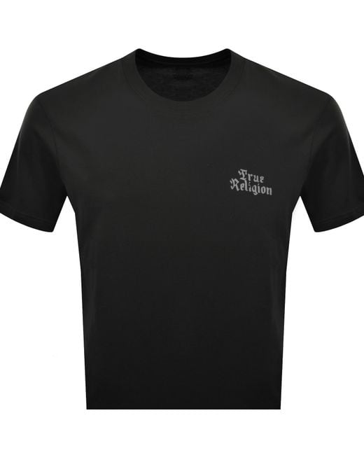 True Religion Black Trade Marked T Shirt for men