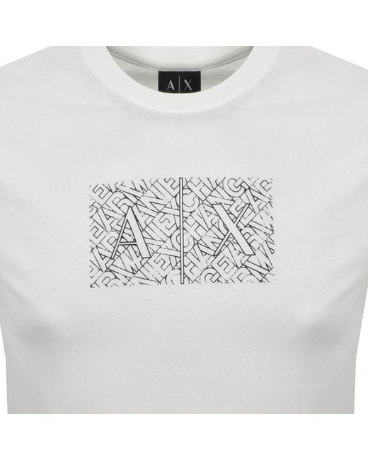 ARMANI EXCHANGE Gray Slim Fit Crew Neck T Shirt for men