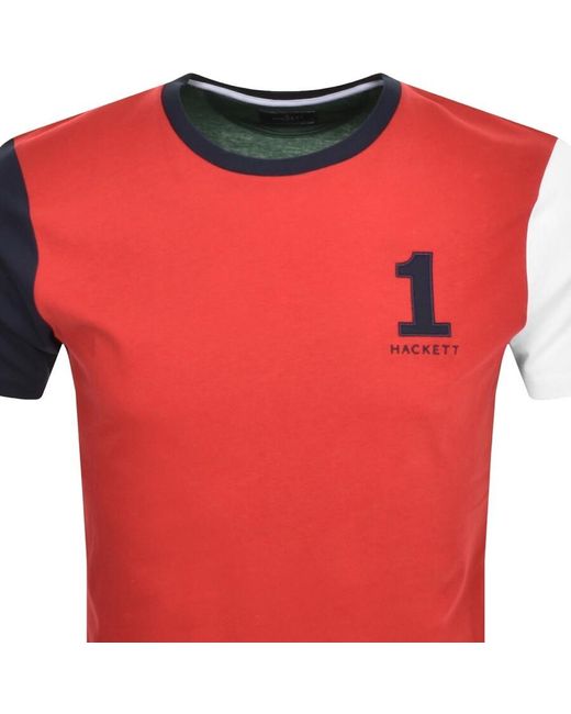 Hackett Red London Logo T Shirt for men