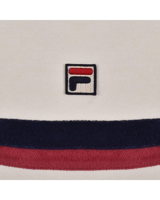 Fila White Fila Enrico Terry Stripe Track Top for men