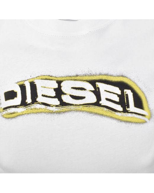 DIESEL White T Adjust R4 T Shirt for men