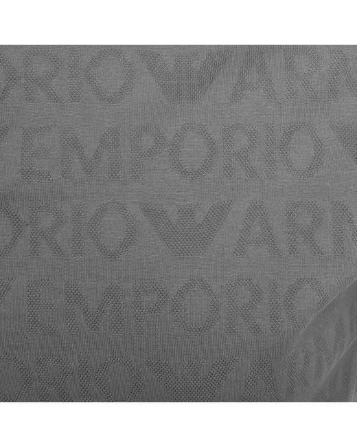 Armani Gray Emporio Short Sleeved Polo T Shirt for men