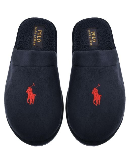 Ralph Lauren Blue Klarence Slippers for men