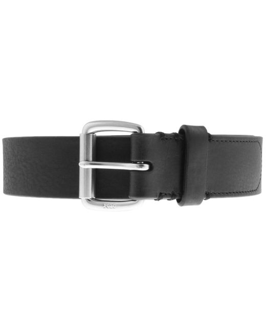 Ralph Lauren Black Tmbled Leather Belt for men