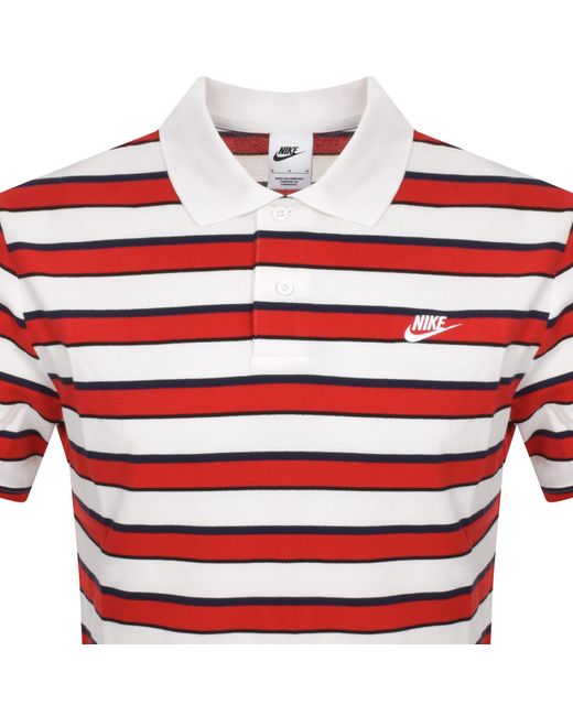 Nike Red Stripe Polo T Shirt Off for men