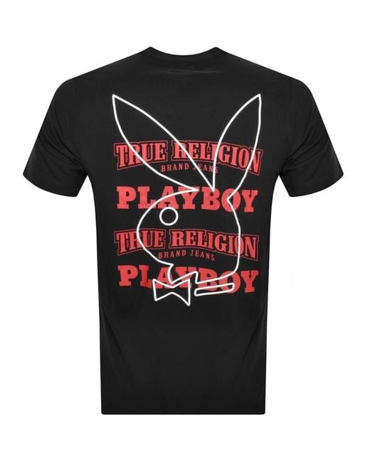 True Religion Black X Playboy T Shirt for men