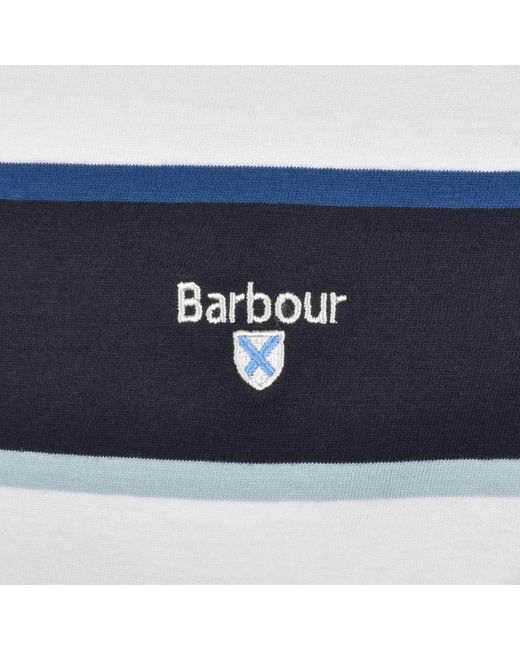 Barbour Blue Meldon Stripe T Shirt for men