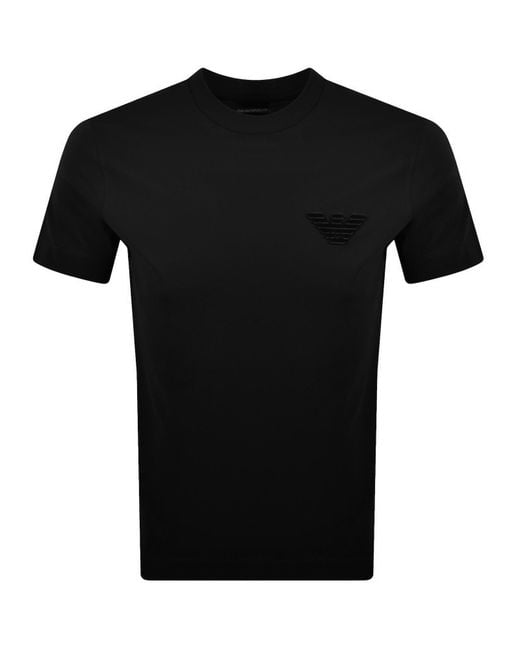 Armani Black Emporio Logo T Shirt for men