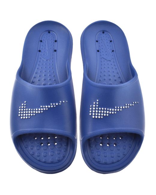 Nike Blue Victori Shower Sliders for men
