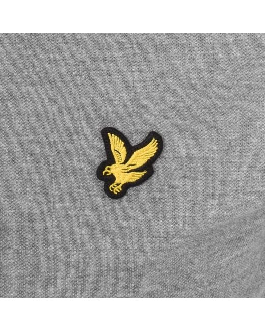 Lyle & Scott Gray Short Sleeved Polo T Shirt for men