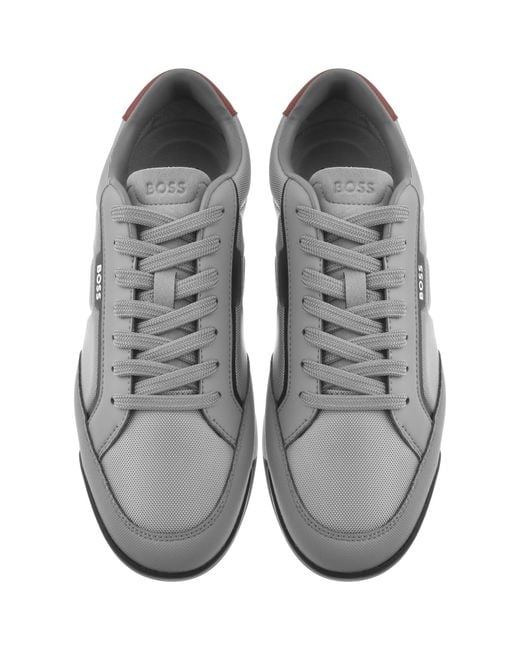 BOSS BUSINESS Gray Boss Nitan Trainers Open for men