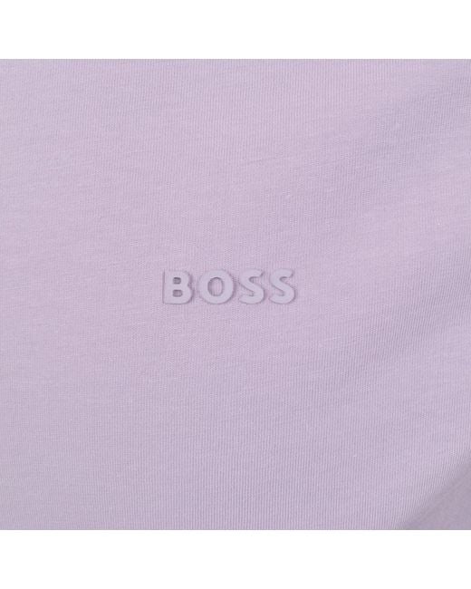 BOSS BUSINESS Purple Boss Thompson 01 T Shirt Open for men