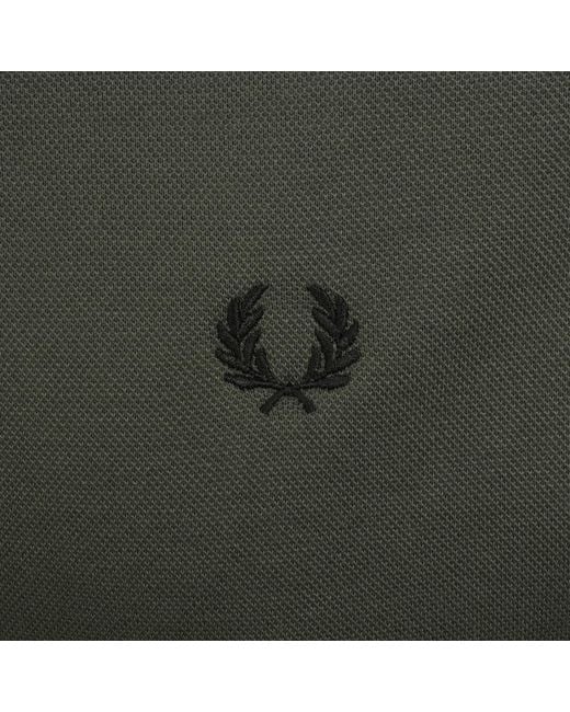 Fred Perry Green Collared Sweatshirt Field for men