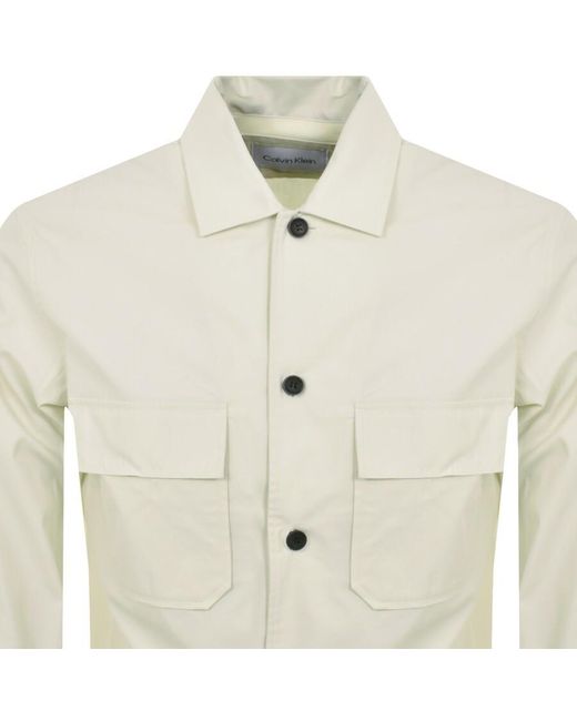 Calvin Klein Natural Cotton Nylon Overshirt Jacket for men