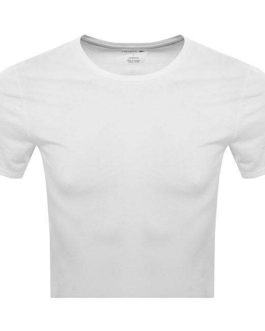 Lacoste White 3 Pack T Shirts for men