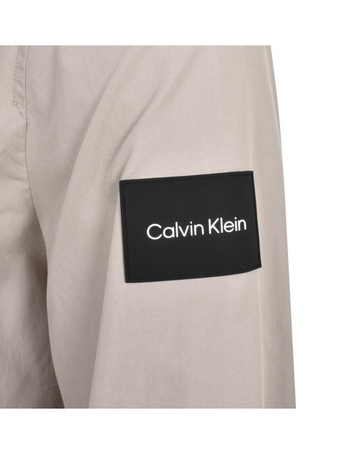 Calvin Klein Brown Logo Overshirt for men