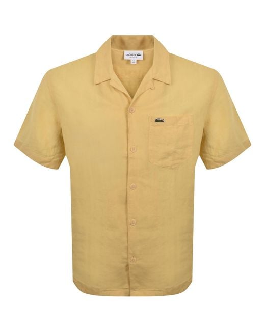 Lacoste Natural Short Sleeved Chemise Shirt for men