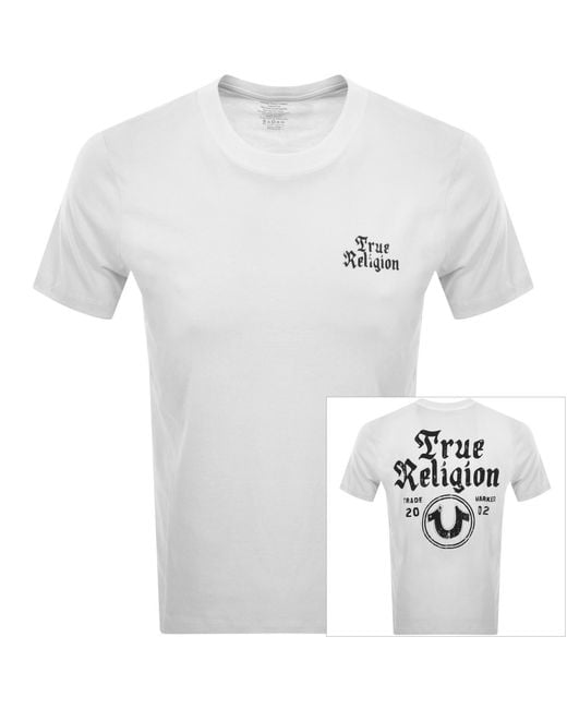 True Religion White Trade Marked T Shirt for men