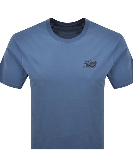 Levi's Blue Plain T Shirt for men