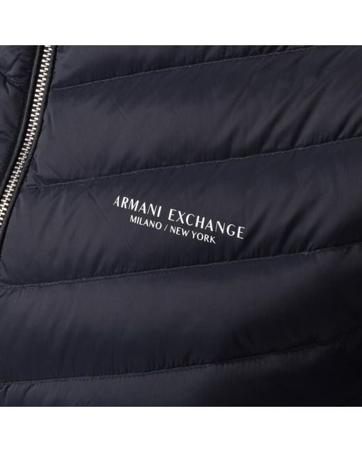 ARMANI EXCHANGE Blue Down Gilet for men
