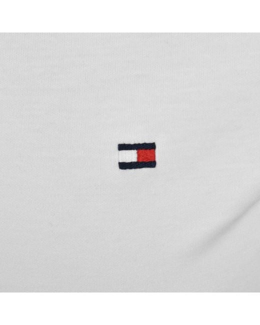 Tommy Hilfiger White Logo Polo T Shirt for men