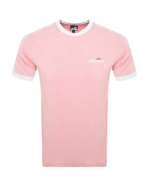 Ellesse Pink Meduno Logo T Shirt for men