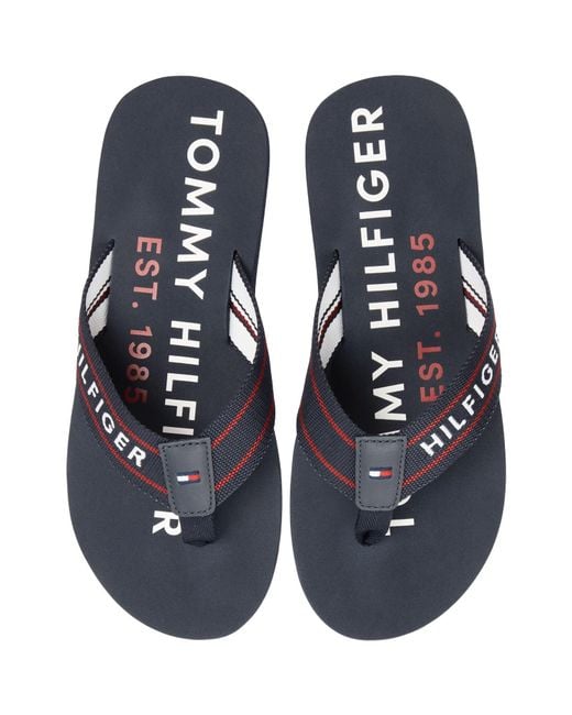 Tommy Hilfiger Blue Sporty Flip Flops for men