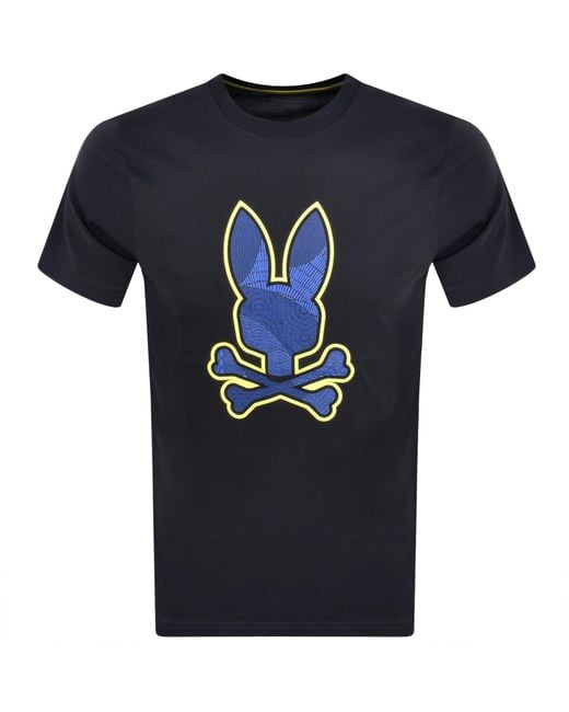 Psycho Bunny Blue Lenox Graphic T Shirt for men