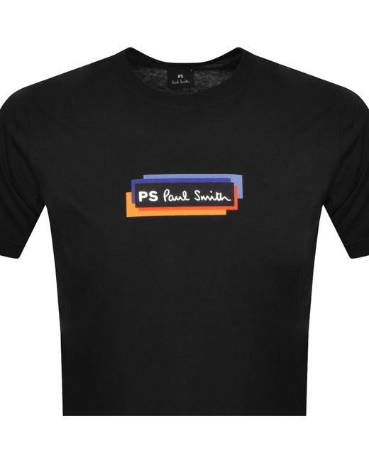 Paul Smith Black Logo T Shirt for men