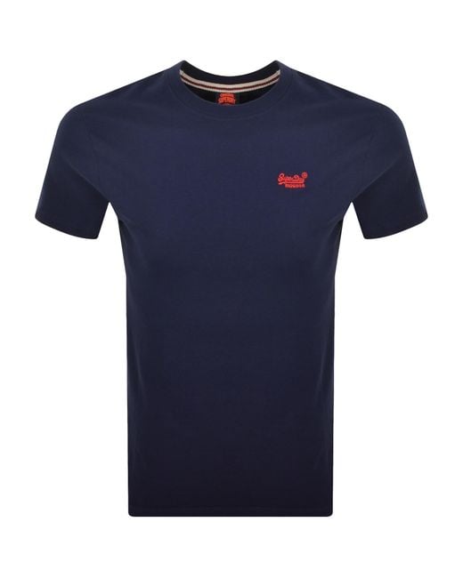 Superdry Blue Vintage Logo T Shirt for men