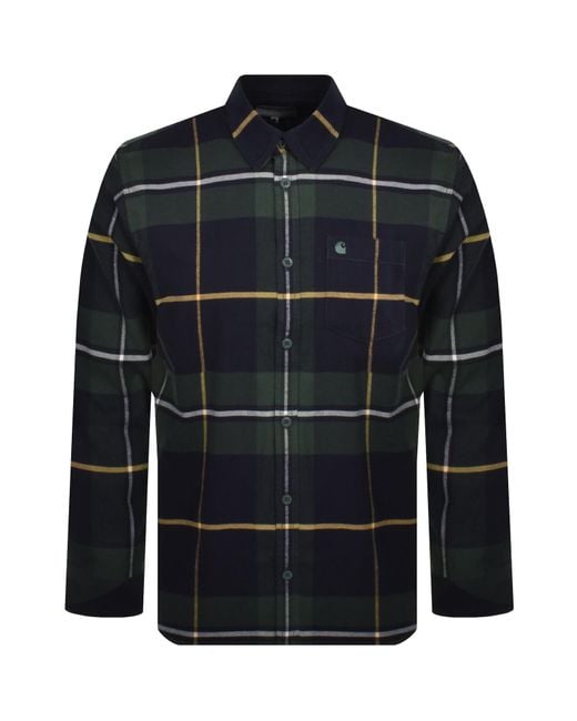 Carhartt Black Garnett Check Loose Fit Shirt for men