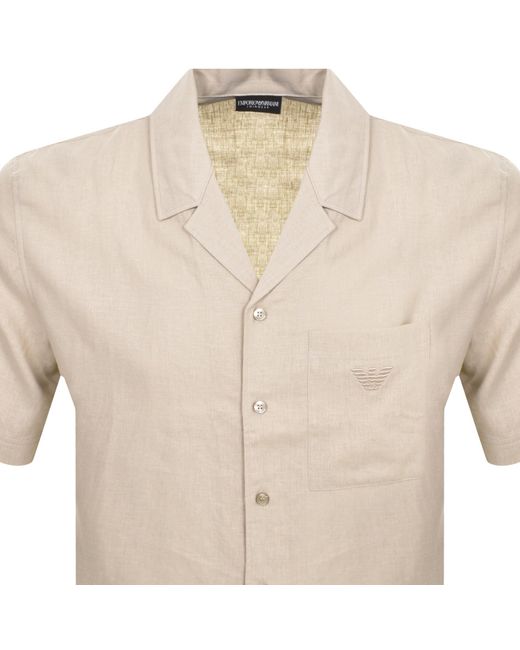 Armani Natural Emporio Short Sleeved Shirt for men