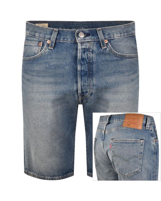 Levi's Blue Original Fit 501 Denim Shorts Light for men