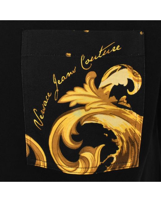 Versace Jeans Black Couture Wave T Shirt for men