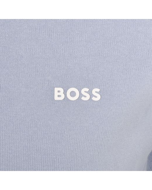 Boss Blue Boss Ever X Quarter Zip Knit Jumper for men