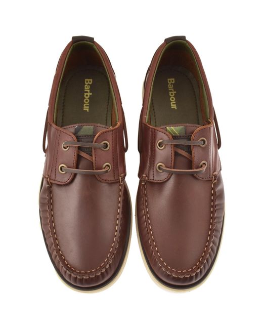 Barbour Brown Rothley Boat Shoes for men
