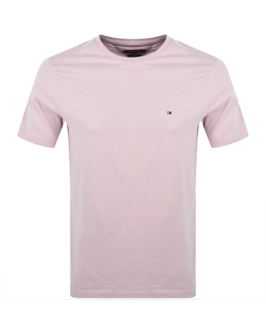 Tommy Hilfiger Pink Essential Solid T Shirt for men